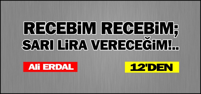RECEBiM RECEBiM; SARI LiRA VERECEĞiM!..