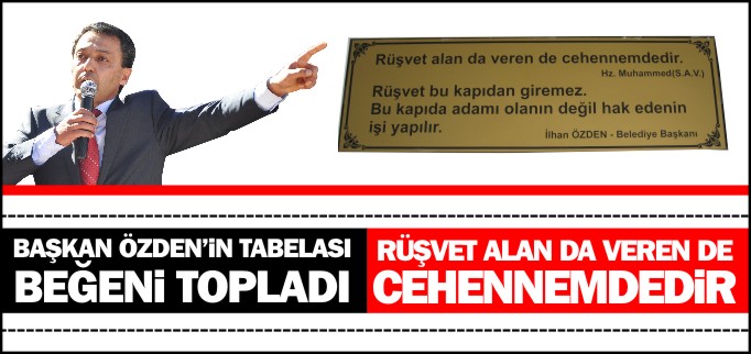 "RÜŞVET ALAN DA VEREN DE CEHENNEMDEDİR"