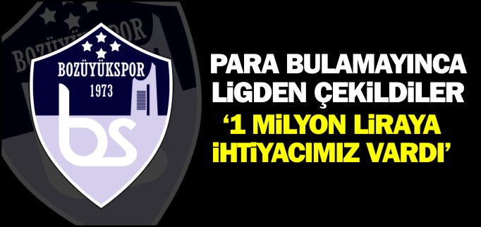 PARA BULAMAYINCA LİGDEN ÇEKİLDİLER