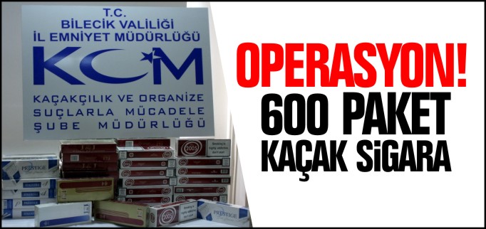 600 PAKET KAÇAK SİGARA YAKALANDI