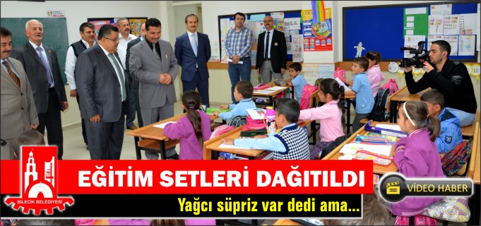 EĞİTİM SETLERİ DAĞITILDI... BAŞKAN YAĞCI SÜRPRİZ VAR DEDİ AMA...