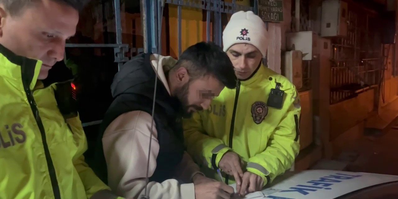 Otomobilini bırakarak kaçan sürücü ara sokakta yakalandı