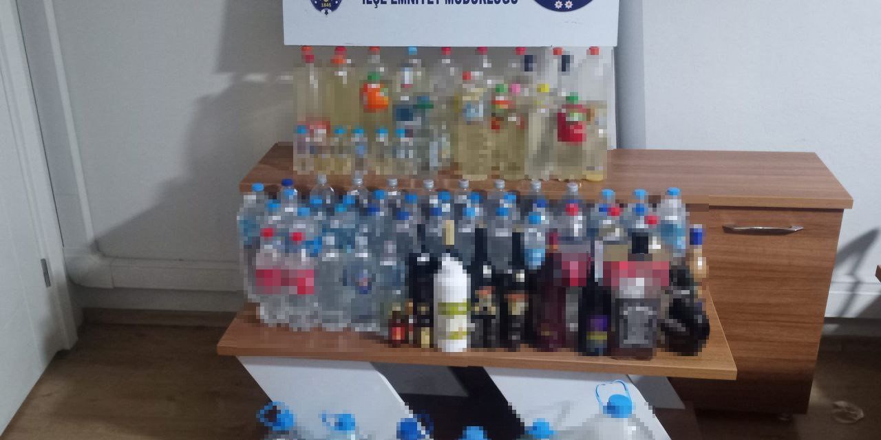 Yılbaşı Öncesi 127 Litre Sahte Alkol Ele Geçirildi
