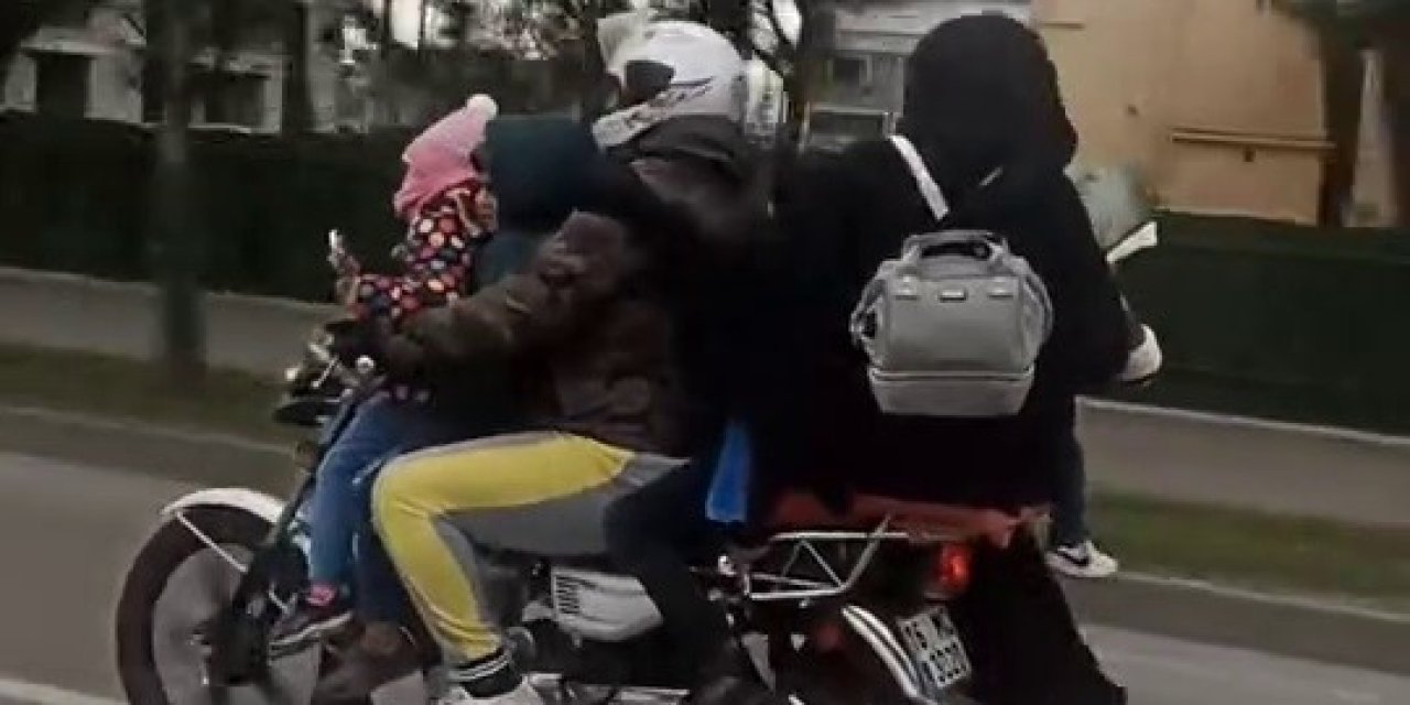Motosiklete 6 Kişi Bindiler