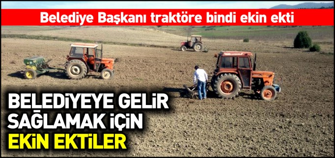 BELEDİYEYE GELİR SAĞLAMAK İÇİN EKİN EKTİLER