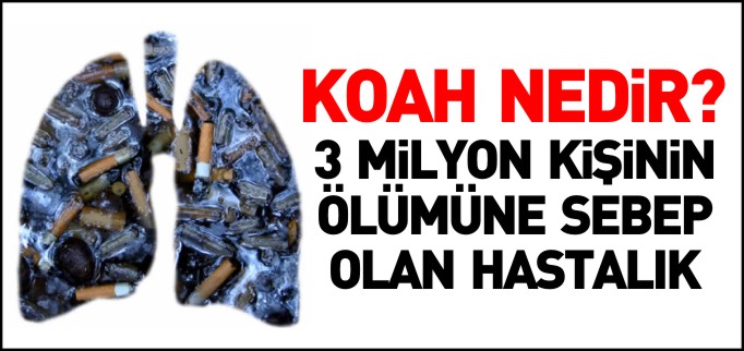 KOAH 3 MİLYON KİŞİNİN ÖLÜMÜNE SEBEP OLUYOR
