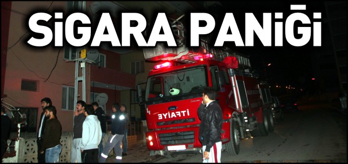 HAVALANDIRMA BOŞLUĞUNA ATILAN SİGARA PANİĞE SEBEP OLDU