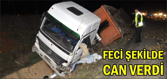 TIR ŞOFÖRÜ FECİ ŞEKİLDE CAN VERDİ