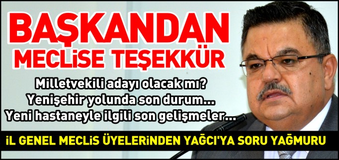 BAŞKANDAN MECLİSE TEŞEKKÜR