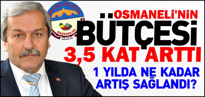 OSMANELİ’NİN BÜTÇESİ 3,5 KAT ARTTI