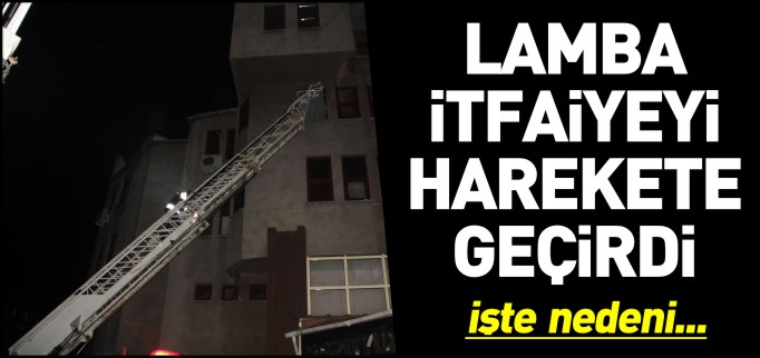 LAMBA İTFAİYEYİ HAREKETE GEÇİRDİ