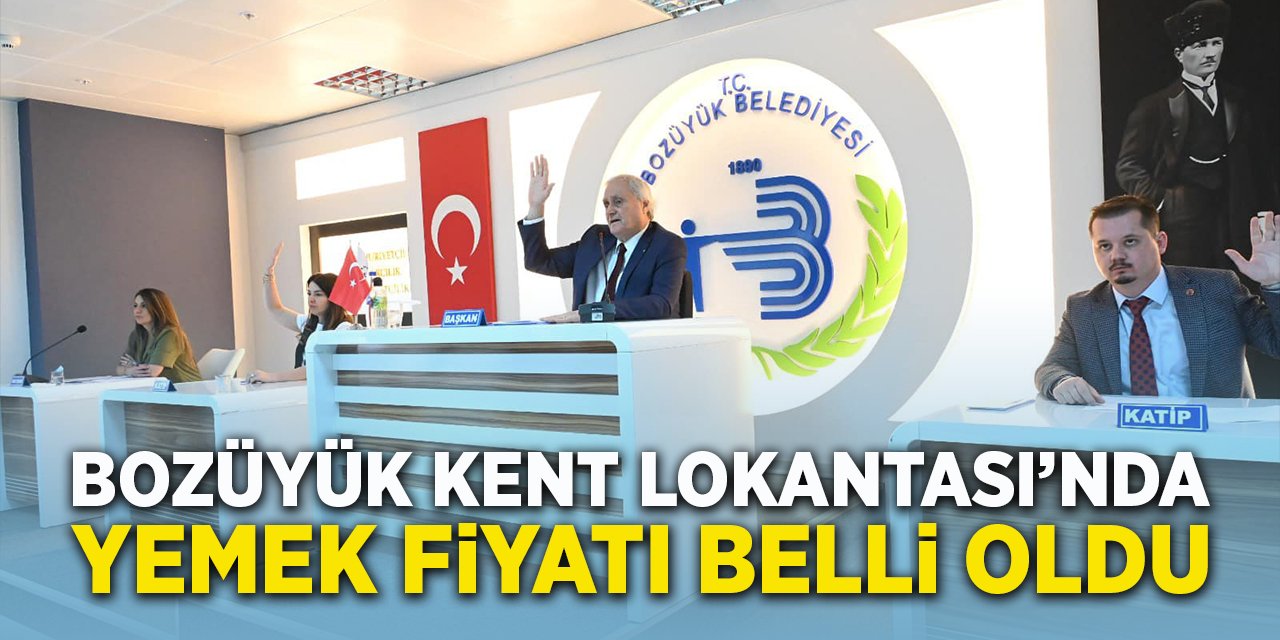 Bozüyük Kent Lokantası'nda Yemek Fiyatı Belli Oldu
