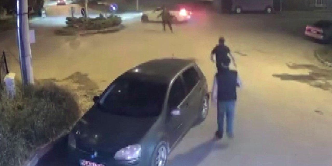 Drift Yapan Lüks Otomobili, Tabureyle Kovaladı
