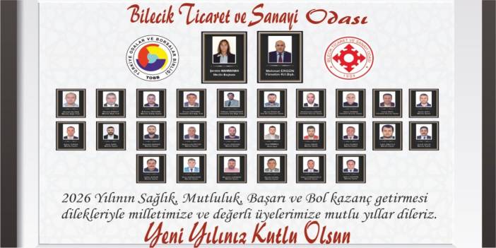 BİLECİK TİCARET VE SANAYİ ODASI YENİ YIL KUTLAMA İLANI