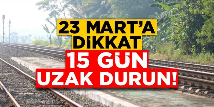 Bilecik’te 23 Mart’a dikkat: 15 gün uzak durun