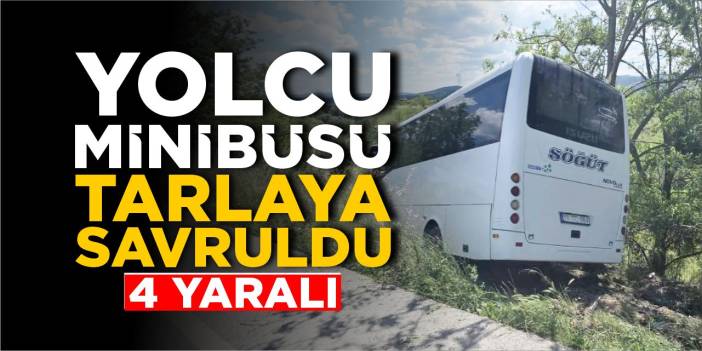 Bilecik'te yolcu minibüsü tarlaya savruldu:4 yaralı