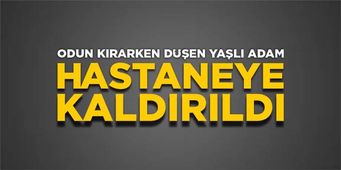 Odun kırarken düşen yaşlı adam hastaneye kaldırıldı