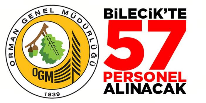 Bilecik'te 57 personel alınacak