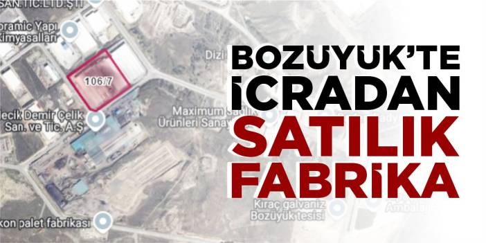Bozüyük’te icradan satılık fabrika