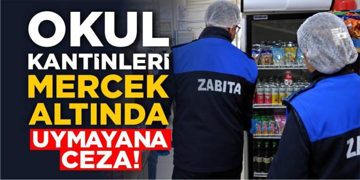 Okul kantinleri mercek altında! Uymayana ceza!
