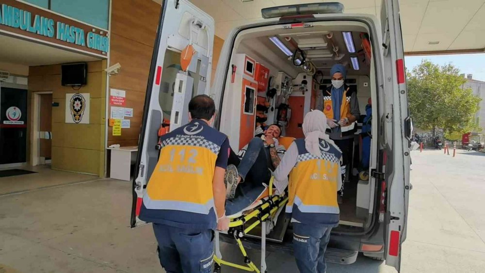 Kontrolden çıkan kamyonet bahçeye daldı