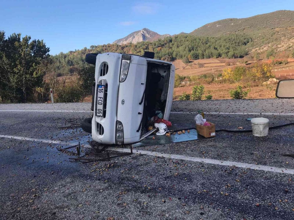 Pazara giderken kaza yaptı