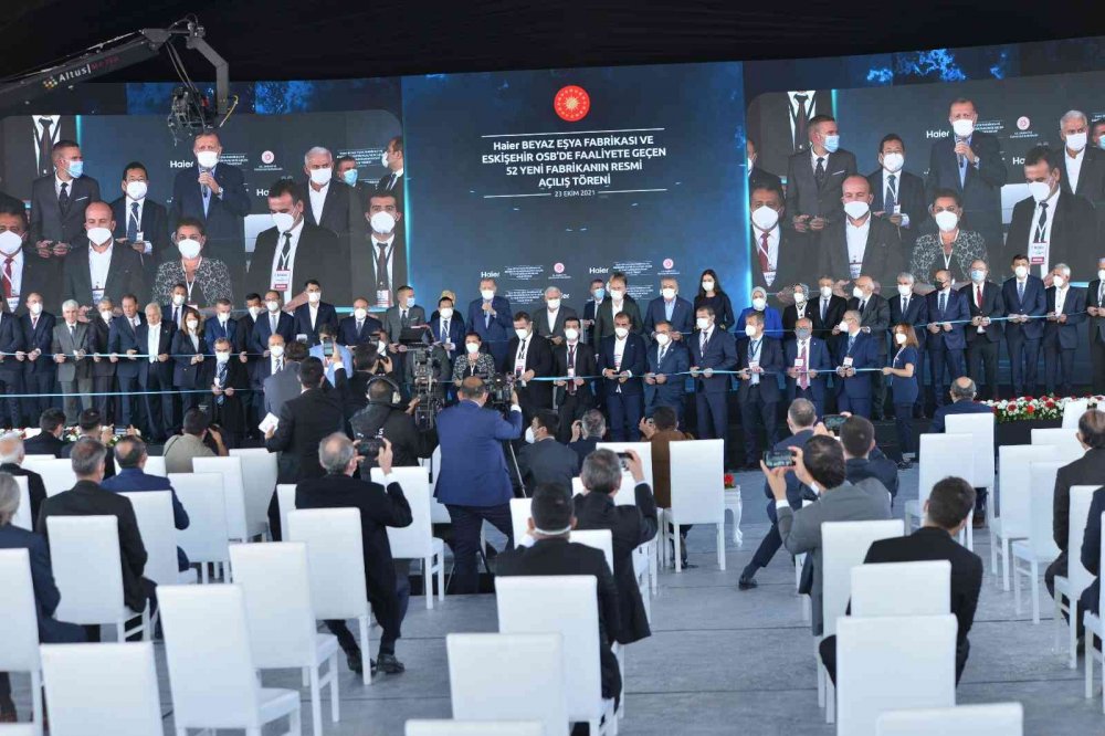 Cumhurbaşkanı Erdoğan 52 fabrikanın açılışını gerçekleştirdi