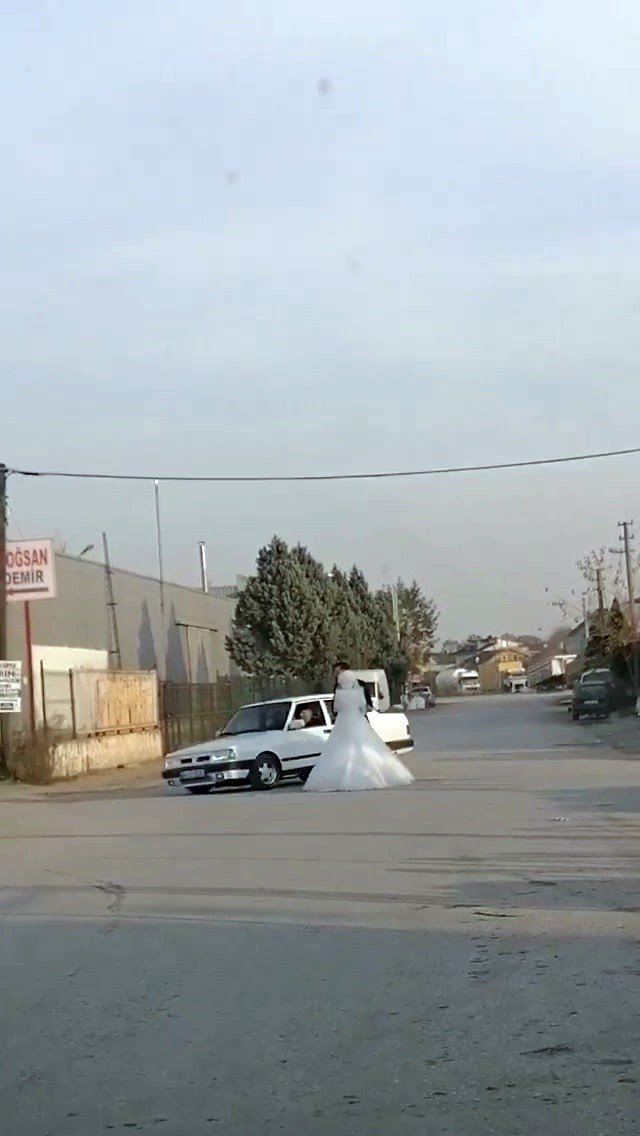 Gelin ve damada drift şovu pahalıya patladı