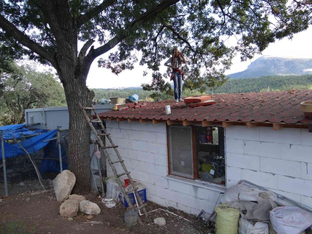 3 yıldır kurduğu çiftlikte yaşıyor