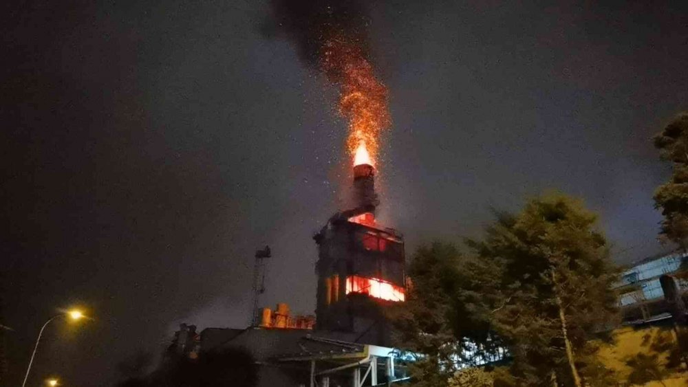 Talaş siloları alev topuna döndü