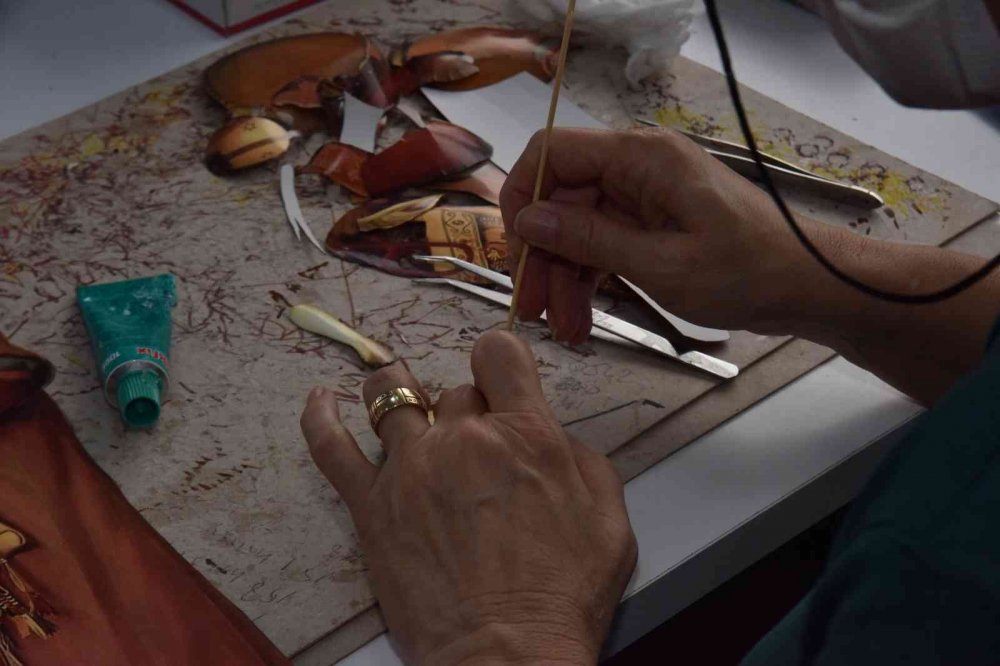 Kadın elinden sanata dönüşen 3 boyutlu tablolar