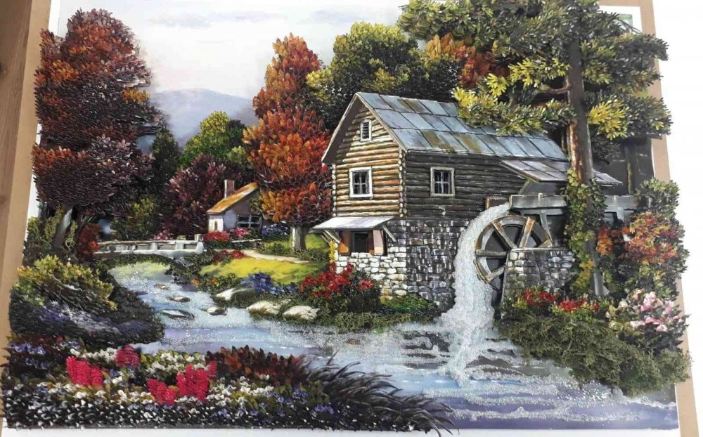 Kadın elinden sanata dönüşen 3 boyutlu tablolar