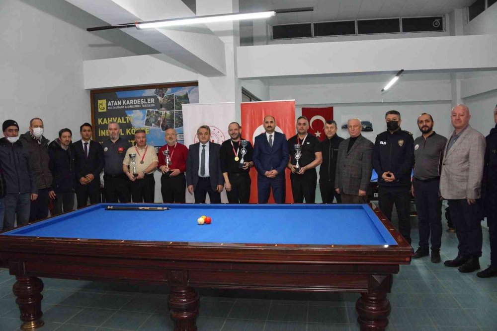 Bilardo İl Şampiyonasında kupalar sahiplerini buldu