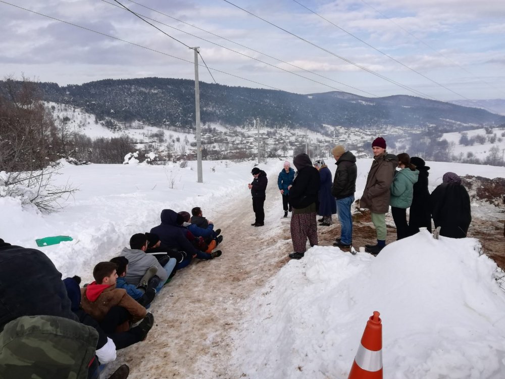 Sarıdayı Köyü'nde kızak şenliği