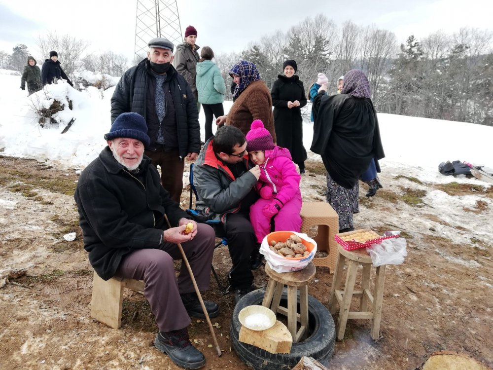 Sarıdayı Köyü'nde kızak şenliği