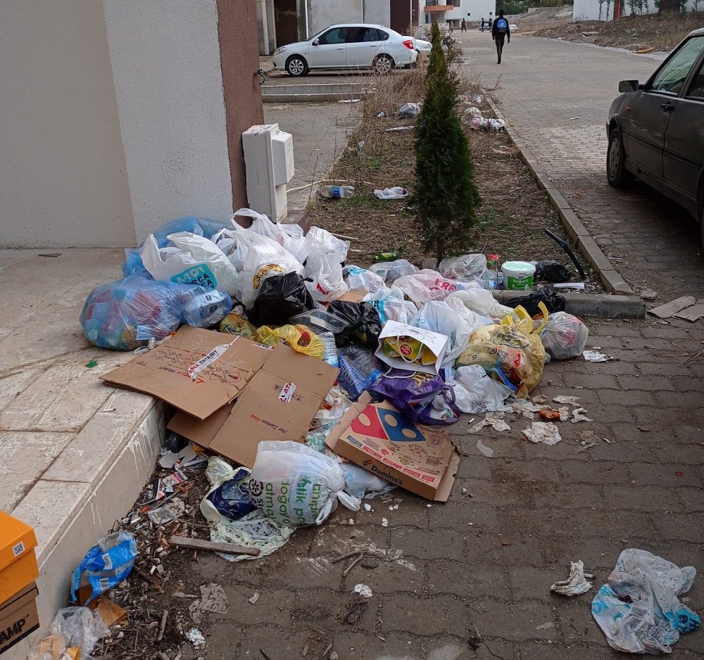 Bilecik’te 558 dairelik site içi çöplüğe döndü