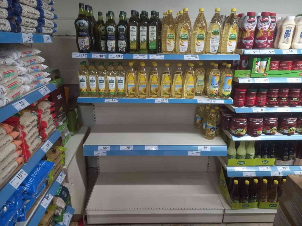 Yağ reyonları boş kaldı