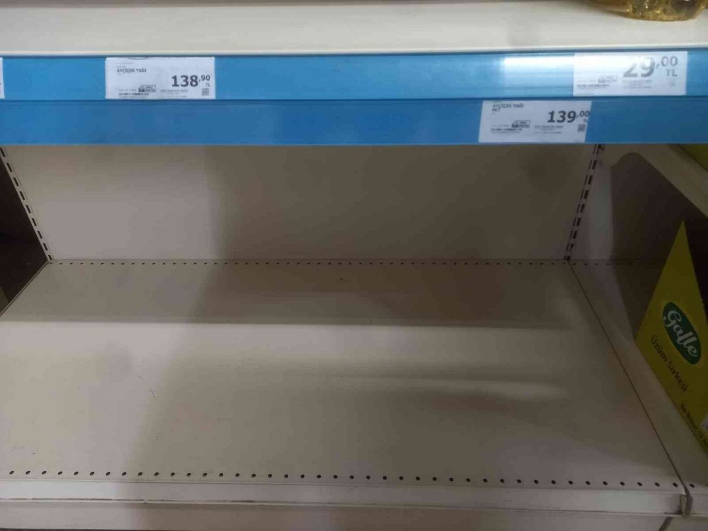 Yağ reyonları boş kaldı