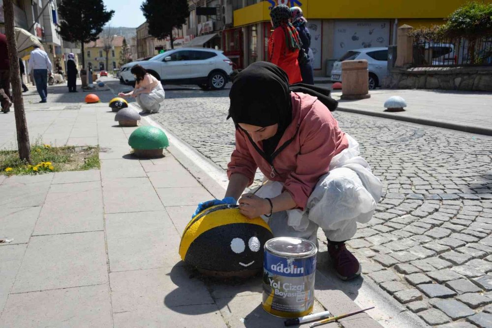 Zübeyde Hanım Caddesi uğur böcekleriyle donatılıyor