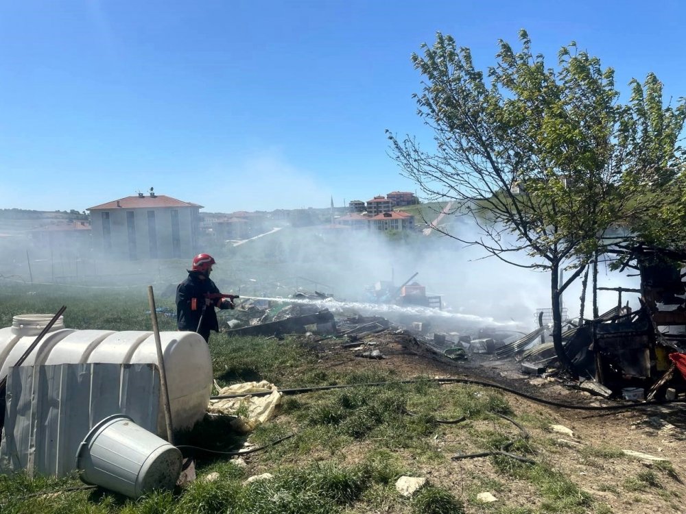 Yangını söndürmek isterken yanmıştı, dehşet anları kameralara yansıdı