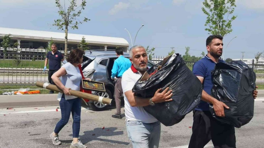 Kazada yaralanan kadın, aracındaki etler buzdolabına konulmadan hastaneye gitmedi