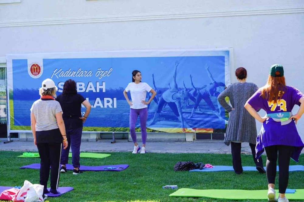 Kadınlar kendilerine özel sabah sporunda buluştu