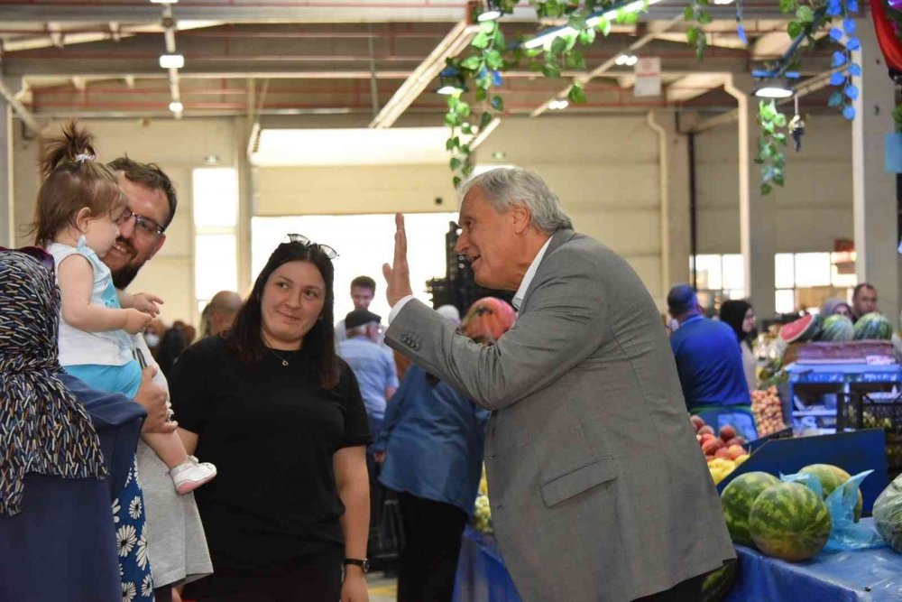 Başkan Bakkalcıoğlu’ndan kapalı pazara ziyaret