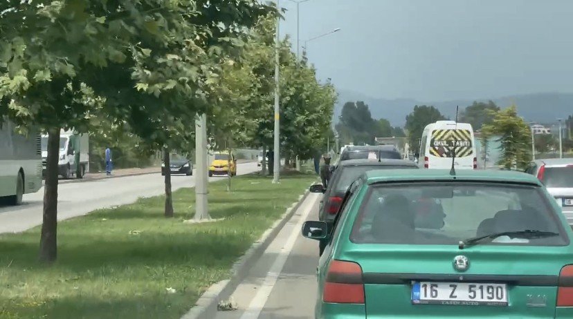 Başıboş at trafiği alt üst etti