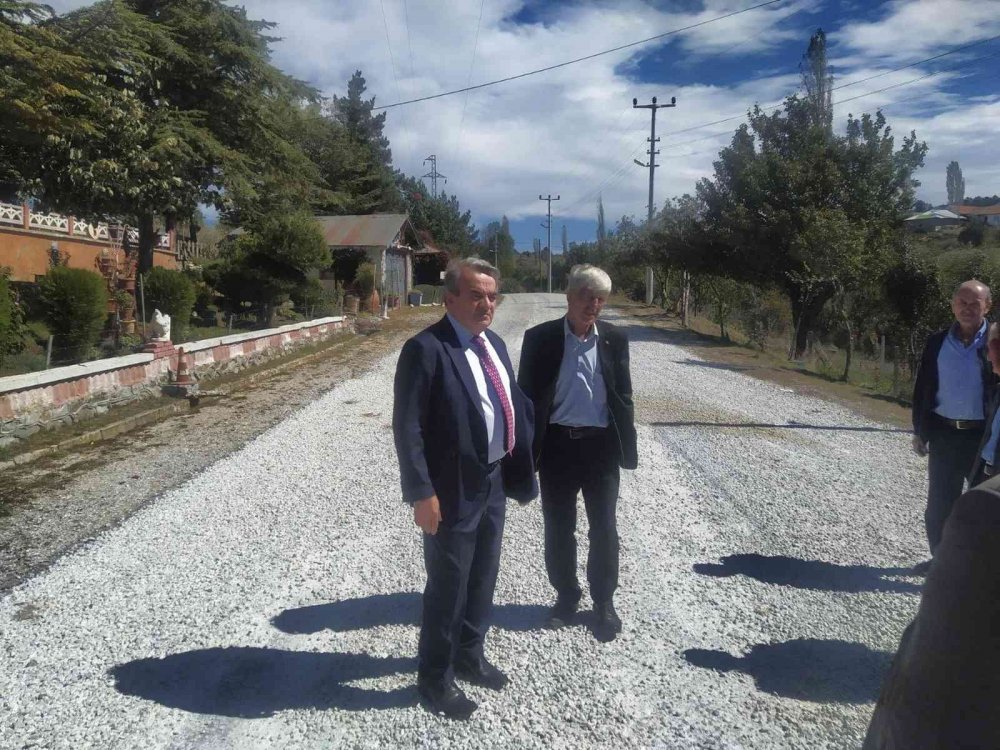 Düzdağ-Dombayçayırı köyleri arasına sathi kaplama yapıldı