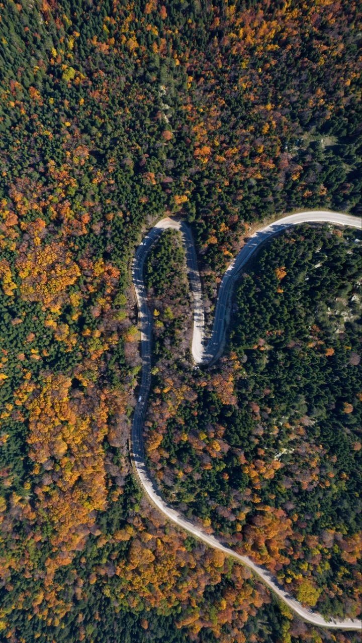 Uludağ’da sonbahar güzelliği havadan görüntülendi