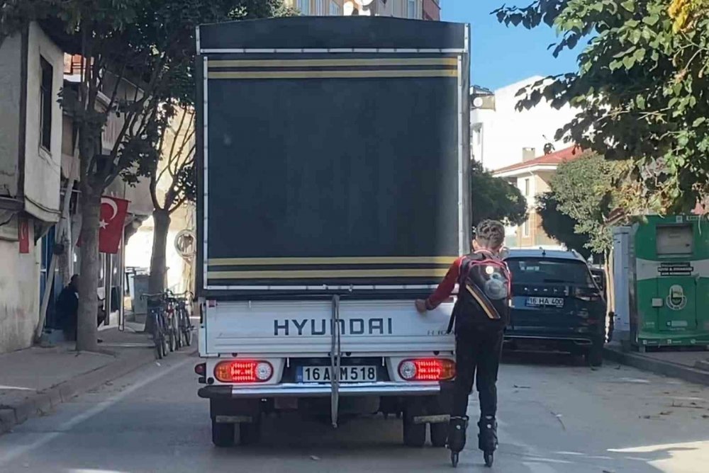 Bursa’da tehlikeli yolculuk