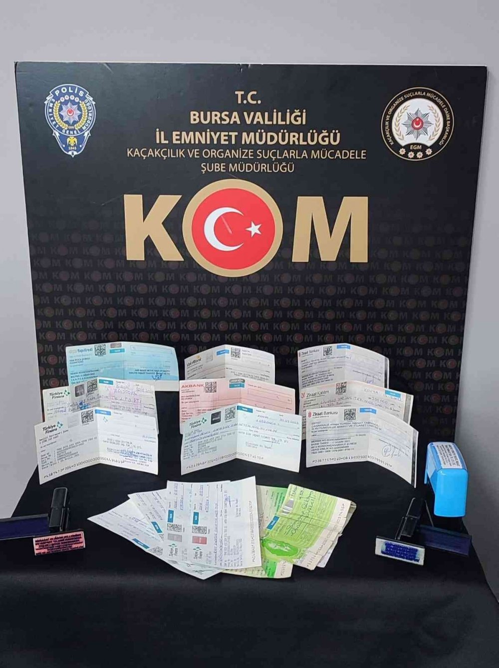 Bursa’da 3.5 milyon liralık sahte çek operasyonu