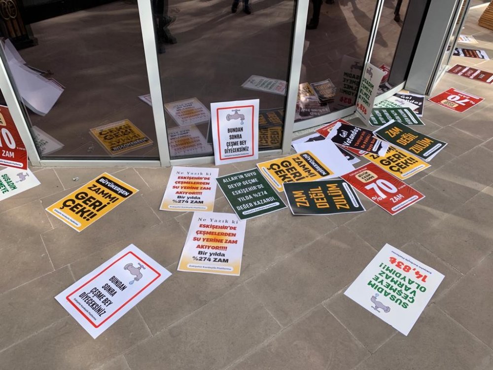Eskişehir’de su zammı protesto edildi
