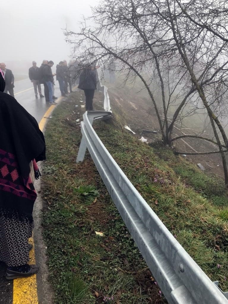 Beton mikseri fındık bahçesine yuvarlandı